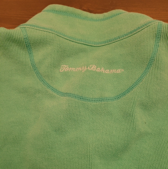 Tommy Bahama Teal zip-up size large - Picture 3 of 6